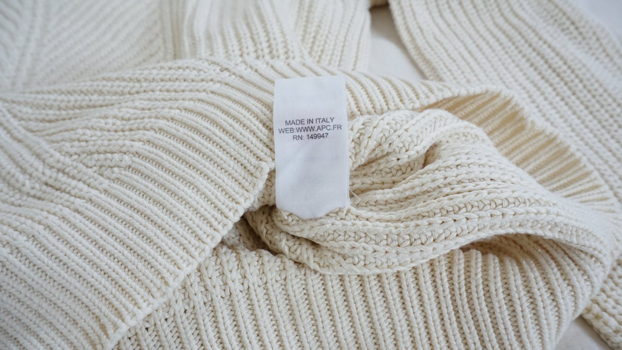 Jersey A.P.C. algodón - CONEJO BLANCO VINTAGE