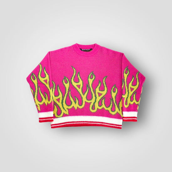 JERSEY PALM ANGELS ESTAMPADO FUEGO - CONEJO BLANCO VINTAGE