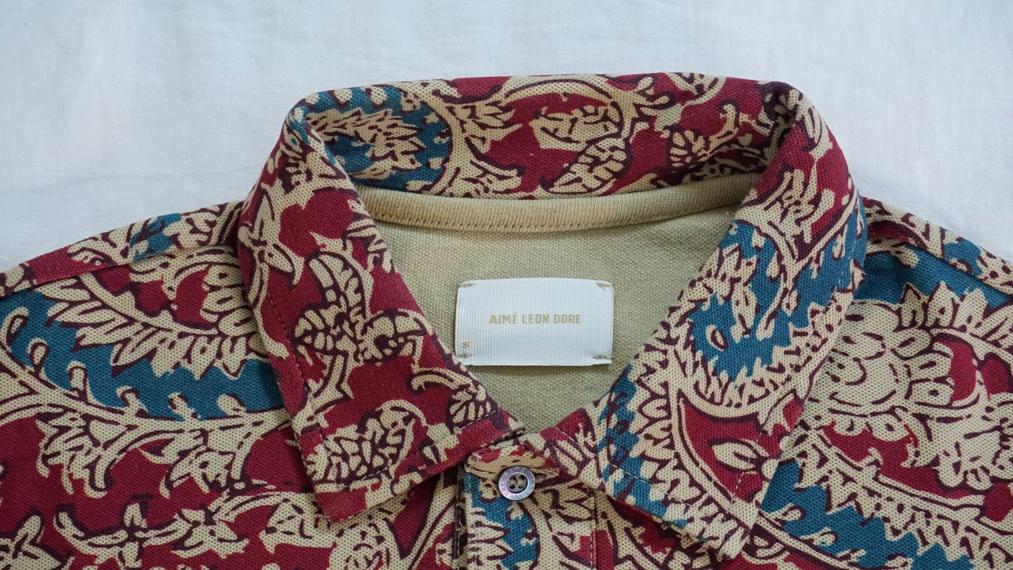 Polo Aimé Leon Dore manga corta de algodón puro - CONEJO BLANCO VINTAGE